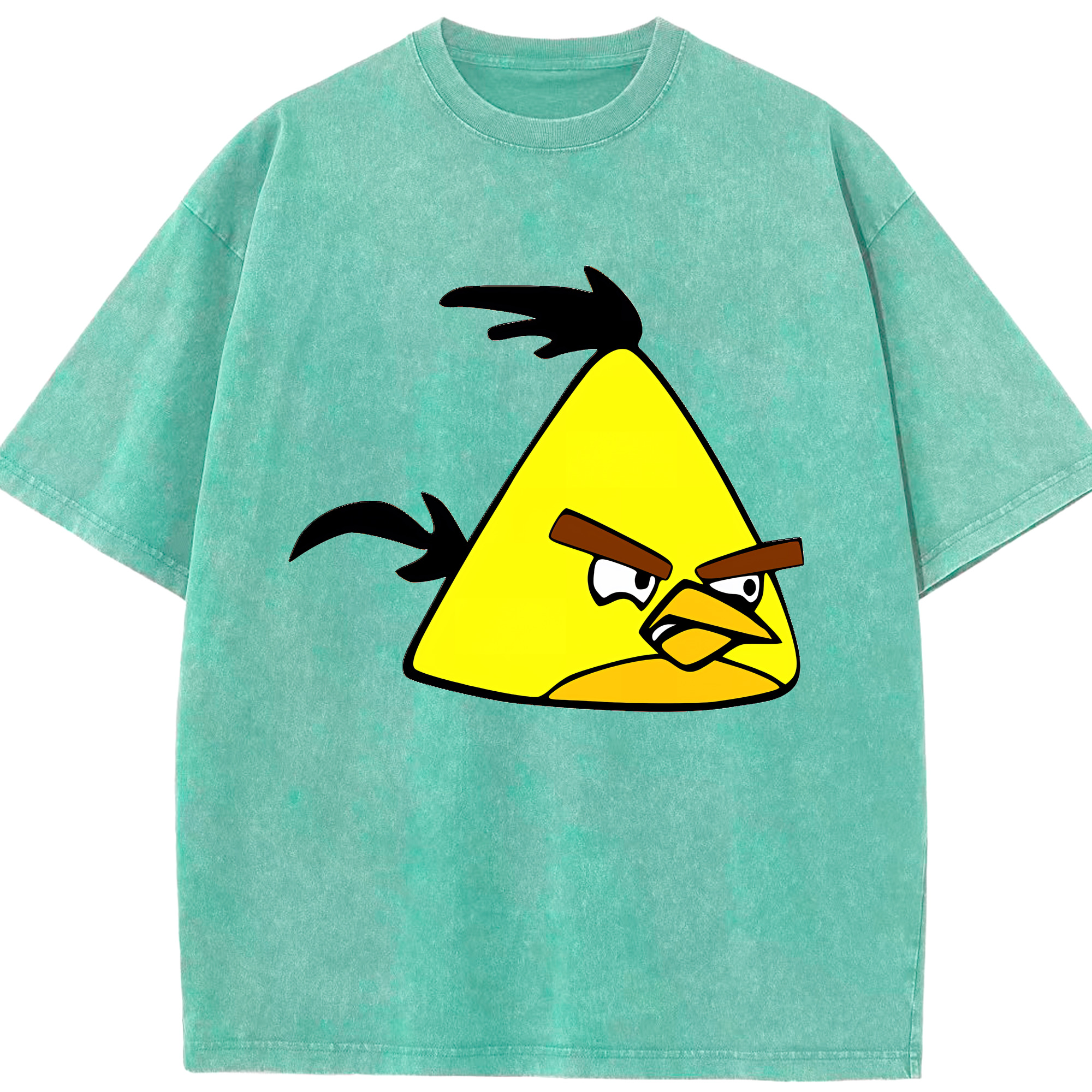 （画像用） Angry Birds アングリーバード 綿100% ヴィンテージ風 半袖Tシャツ（フロントプリント）